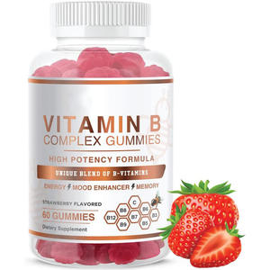 Integratore di Vitamina B Complessa in Gommose per Donne e Uomini, Supporto per Energia, Cervello e Umore, 60 Gommose al Gusto Fragola - Product Image 5