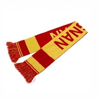 Großhandel Promotion Custom Designed Strick Fußball Fan Schal Sport Unterstützer Schals Jacquard Plain Striped Herbst Winter Fans