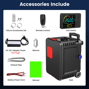 Portable All-in-one Parking <strong>Diesel</strong> Integrated Air <strong>Heater</strong> with Pull Rod for Truck Boat Caravan Bus 5kW 12V 24V - Product Image 3