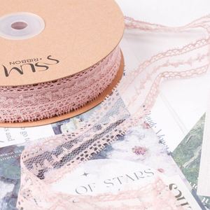 Ruban en dentelle pour cils, 2,5 cm, délicat, best-seller, pour emballage cadeau de mariage et accent de bouquet floral, 10 yards/rouleau - Product Image 4