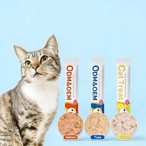 <span class=keywords><strong>Super</strong></span> Cat Creamy Treats 15g Tuna Salmon Chicken Supplier Cat Strips Snacks - Product Image 4