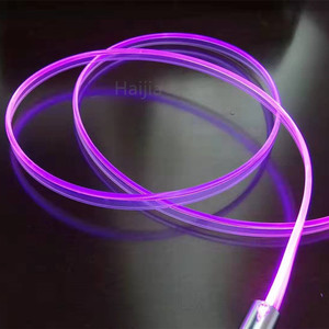 USB Neon <b>LED</b> <b>Light</b> Glow Side Glow Fiber Skirt <b>Wire</b>/El <b>Wire</b> for Automotive Interior Car Cosplay Decoration with 5mm Sewing - Product Image 1