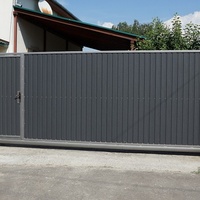 Portes coulissantes automatiques pour garages, appartements, villas et parcs - Fer forgé moderne avec revêtement en poudre, avec matériel de verrouillage de portail et interphone