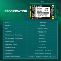 Unidad Ssd portátil M-Sata 128Gb 256Gb 512Gb 1Tb Discos duros de estado sólido Disco Duro Ssd Mini Msata
