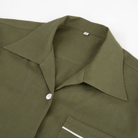 Chemise d'été à manches courtes pour homme, personnalisée, style bowling, avec blocs de couleur et col cubain à boucle