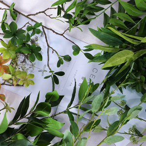 Artificial Plant Leaves And <b>Branches</b> 30cm-100cm High Simulation Indoor Decor For Home Wedding Props - Product Image 2
