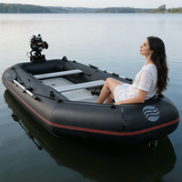 Bateau de pêche gonflable en PVC Hailebao, capacité de 5 personnes, pour la dérive, le ski nautique et le surf dans les lacs et les rivières