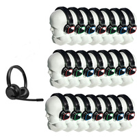 Casque DJ silencieux à 3 canaux avec lumière LED, suppression du bruit ENC, écouteurs de yoga respirants avec transmetteur – Vente chaude