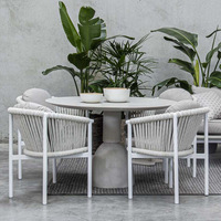 Ensemble de jardin moderne et minimaliste, canapé et chaise d'extérieur en alliage d'aluminium, imperméable, pour cour, terrasse, salon, villa, B&B, en plein air