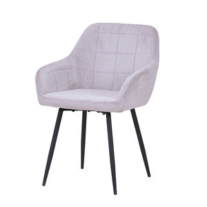 Wholesale Upholstered Kitchen Cafe Restaurant <b>Dinning</b> Room Arm Rest <b>Chair</b> Fabric Velvet Dining <b>Chairs</b> With Metal Legs - Product Image 4