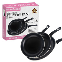 Set Peralatan Masak Dessini Berkualitas Tinggi Grosir 20cm 25cm 30cm Wajan Anti Lengket Hitam Panci