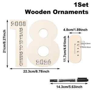 Cheers to 18 Years Wooden Table Ornaments <strong>18th</strong> Anniversary Guest Book Alternative Sign Happy <strong>Birthday</strong> <strong>Party</strong> <strong>Decor</strong> Drop Shipping - Product Image 2