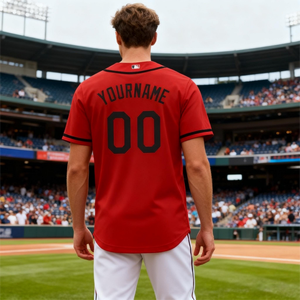 เสื้อเบสบอลทีมพิมพ์ลายโพลีเอสเตอร์ 100% คุณภาพสูง ทนทาน ระบายอากาศ แห้งเร็ว คอวี สำหรับผู้ใหญ่ แบบยูนิเซ็กส์ ขายส่ง - Product Image 2