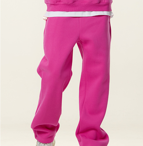 Pantalon <span class=keywords><strong>d</strong></span>écontracté pour homme en coton/polyester doublé polaire 350G, coupe large et droite, avec cordon de serrage, couleur unie - Product Image 5
