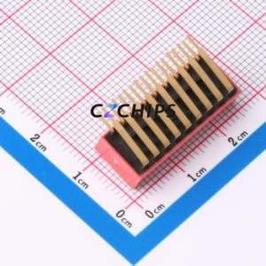 DT-09HT DIP Switch Through hole Component (THT),P=2.54mm Switch Flat Toggle, Raised Type Single Pole Single Throw 9-Bit 2.54mm - Product Image 2