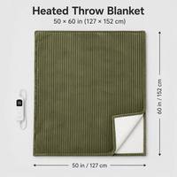 Couverture Chauffante OEM/ODM Taille 50 x 60 cm avec Contrôleur Unique, Électrique en Flanelle/Sherpa, 6 Niveaux de Chauffage, Arrêt Automatique 4H en Cas de Surchauffe
