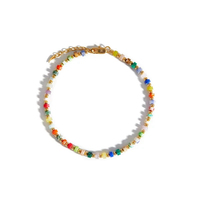 Bracelet en argent sterling 925 avec pierres précieuses, pierres précieuses arc-en-ciel, cristaux roses, topaze à rayures bleues, jade blanc, perles de cornaline