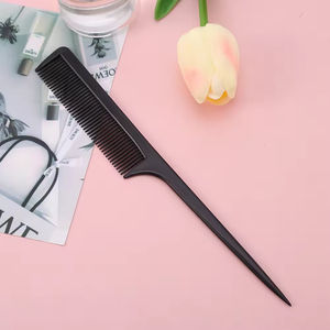 Peine de pelo de cola de <span class=keywords><strong>rata</strong></span> de plástico profesional para uso doméstico de Hotel logotipo personalizado salón de belleza cepillo de peluquero para varios peinados - Product Image 3