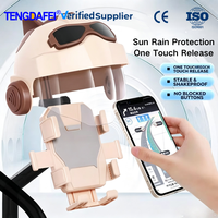 Support de téléphone rotatif à 360° en plastique pour casque, pare-soleil, fixation rapide pour guidon de moto, trottinette électrique, vélo électrique