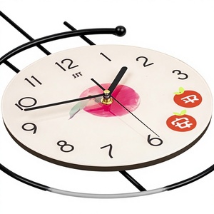 Horloge murale mignonne en forme de panda avec <span class=keywords><strong>pendule</strong></span>, <span class=keywords><strong>design</strong></span> créatif de fruits, horloge murale décorative pour salon, <span class=keywords><strong>cuisine</strong></span>, décoration de la maison - Product Image 4