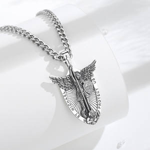 925 Sterling Silver Protection Medal Jewelry Saint <strong>Michael</strong> Medal Pendant <strong>St</strong> <strong>Michael</strong> the Archangel Amulet <strong>Necklace</strong> - Product Image 6