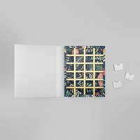 Calendrier de l'Avent personnalisé en carton rigide avec insert quadrillé pour cadeaux de Noël et présentation de la marque
