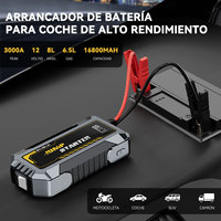 Démarreur portatif de saut de voiture de 12V avec la banque de puissance de lumière de LED de courant de pointe de 3000A pour la vente en gros de fabricant d'OEM de camion et de moto
