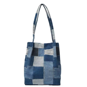 Personalized retro <b>patchwork</b> women's <b>bag</b>, casual checkered canvas handbag, multifunctional tote <b>bag</b>, shopping <b>bag</b> - Product Image 4