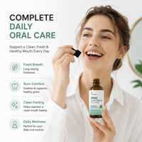 Sérum buccal pour adultes OEM, complément alimentaire, saveur menthe, 60 ml, gouttes liquides buccales pour une haleine fraîche et le confort des gencives