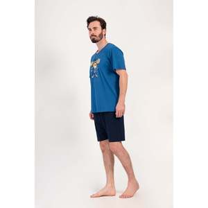 Ensemble short et t-shirt à col rond pour homme, style hip-hop, avec poches, respirant, imprimé - Product Image 2