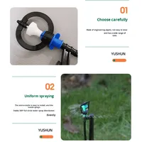 Micro-asperseurs rotatifs automatiques pour arbres fruitiers et terres agricoles, à insertion par tige, pour un arrosage uniforme, en PVC et PE