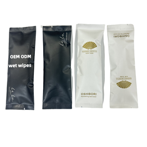 Lingettes humides désinfectantes pour les mains emballées sur mesure Serviette humide personnalisée pour le restaurant Lingettes nettoyantes emballées individuellement - Product Image 2