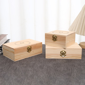 Caja de almacenamiento de madera con tapa abatible de 9 cm x 8 mm de grosor para joyas, aceites esenciales, perfumes, organizador de escritorio - Product Image 2