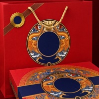 Ensemble de sacs et boîtes cadeaux Leabon Red Dragon, emballage de luxe pour le Nouvel An chinois, logo personnalisé, papier rigide, vente en gros, usine