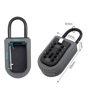 Grillete portátil de seguridad <span class=keywords><strong>para</strong></span> el coche, botón de combinación de dígitos colgantes, almacenamiento de <span class=keywords><strong>llaves</strong></span>, caja de seguridad con grillete, impermeable, <span class=keywords><strong>para</strong></span> exteriores, nuevo - Product Image 2