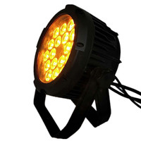 Projecteur led imperméable rgbwa uv 18w 6 en 1 18 pièces, plate ip65, éclairage à domicile pour l'extérieur silencieux