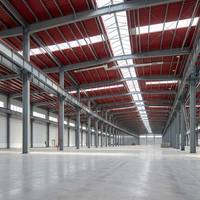 Edificio Moderno de Estructura de Acero de Gran Envergadura, Taller Industrial Prefabricado, Diseño de Almacén Comercial, Nave con Estructura Metálica