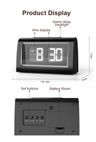 LCD-Display Elektronische Seiten dreh uhr Reloj Flip Desk Clock mit Hintergrund beleuchtung Moderner Retro-Wecker