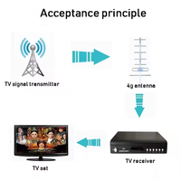 Antennes amplificateur de signal stable à quatre unités imperméables pour l'extérieur, gain élevé 10 dBi, antenne omnidirectionnelle 700-800 MHz, antenne Yagi