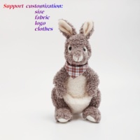 Kangourou en peluche doux, jouet mignon à câliner pour enfants, cadeau certifié CE, animal australien, mère, bébé kangourou