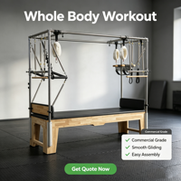 Lit de Pilates Cadillac MJD M201A en bois de chêne durable, pour usage domestique et commercial, yoga, fitness, musculation, santé