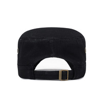 Sombrero de Copa Plana para Hombre, Estilo Retro, de Algodón Puro y Tela de Bambú Lavada, con Etiqueta de Cuero y Malla de Cobre