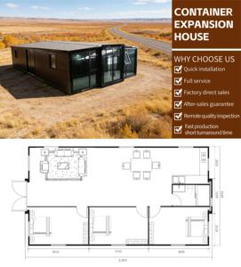 Direktverkauf 40ft 20ft Vorgefertigtes Luxus-Mobilcontainer-Haus Erweiterbar 2 <span class=keywords><strong>3</strong></span> 4 5 Schlafzimmer Vorgefertigte Villa Tragbares Zuhause - Product Image 3