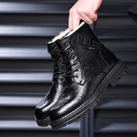 Chaussures rétro tendance automne-hiver, plateforme, lacets, mocassins, bottes de neige, dessus en cuir de vache, maille respirante, confort TPU