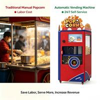 Distributeur automatique de pop-corn, machine commerciale en libre-service, kiosque à snacks pour cinéma