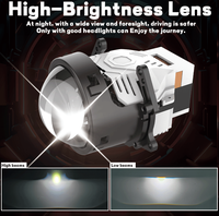 Nouveauté V2 170W 17000LM Lentille Prismatique 6000K Canbus IP68 Double Ventilateurs de Refroidissement Accessoires Auto Lentille de Projecteur Bi-LED pour Voitures Jeep