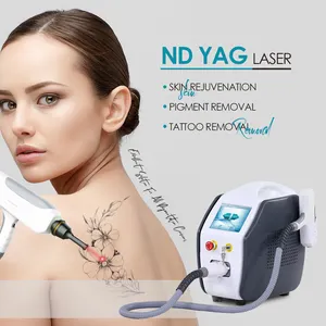 KES vendita calda Mini Nd Yag Laser tatuaggio rimuovere le macchine per la rimozione del tatuaggio di carbonio Peeling macchina Q-switch Nd Yag Laser per il salone