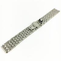 Bracelet de montre en acier inoxydable massif à extrémités droites avec 7 maillons, prix d'usine, logo personnalisé, 20 mm, 22 mm, bracelet de montre 18, 20, 22 mm