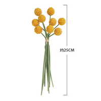 Bouquet de 9 tiges de chrysanthèmes artificiels doux faits à la main, boules dorées, pour décoration nordique, décoration de remise de diplôme et arrangements de mariage