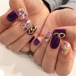 TSZS all'ingrosso 3D multicolore decorazione di Nail Art irregolare conchiglia frammenti con paillettes sottili disegno naturale ispirato - Product Image 2